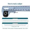 Dual-Scale Vernier Caliper, 0-150mm, Plastic Antique Student Measuring Tool