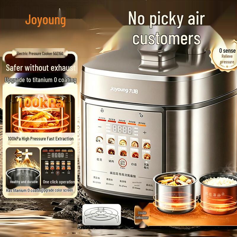 Joyoung 5L Smart Electric Pressure Cooker with Dual 316L Stainless Steel Pots
