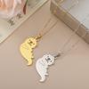 Süße Seeotter Halskette Damen Edelstahl Meeres tier Anhänger Modisch Glücksbringer Jubiläum Schmuck Geschenk