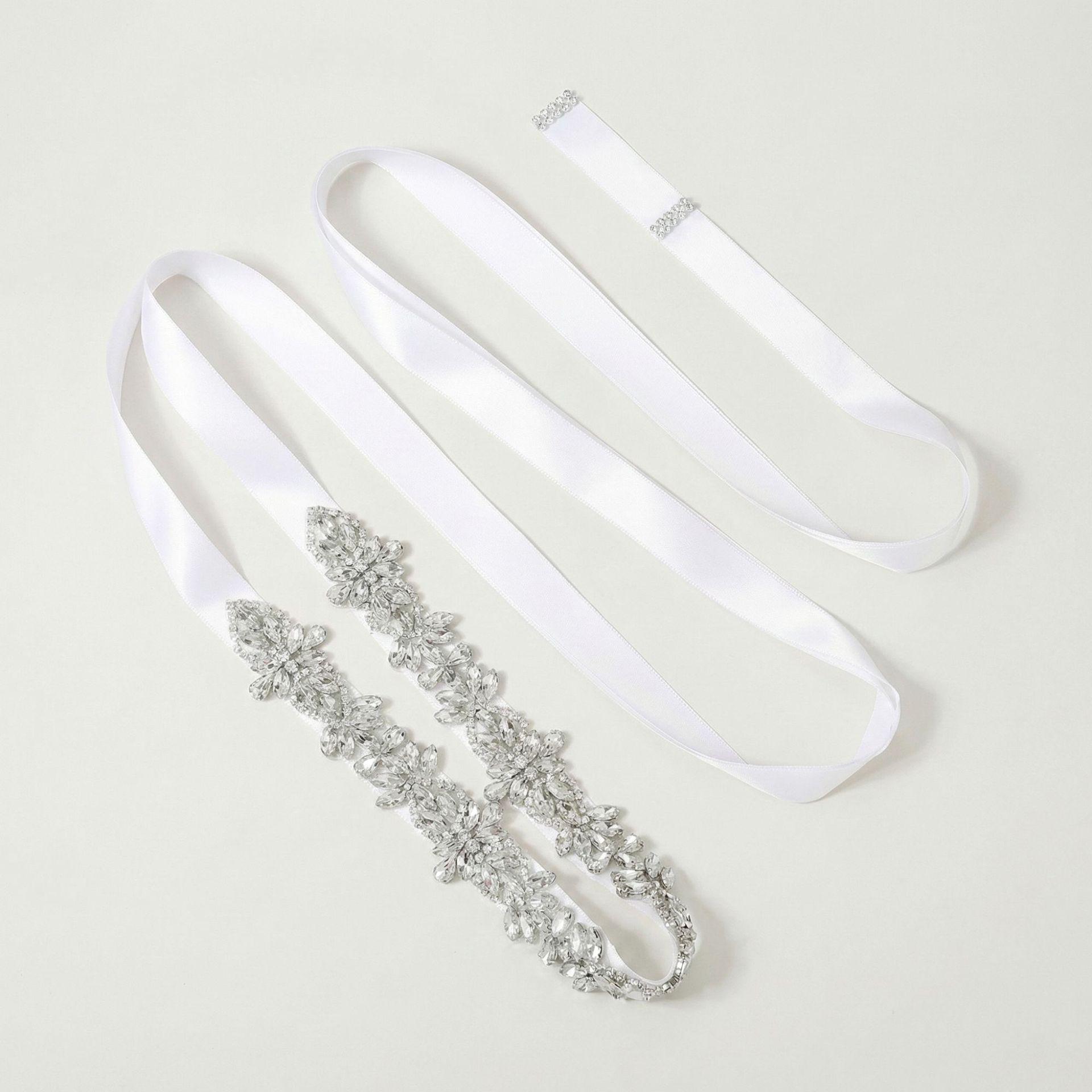 Luxury Rhinestone Patchwork Waistband for Brides