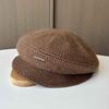 Women's Autumn and Winter New Retro Knitted Beret Painter Hat Casual Octagonal Hat