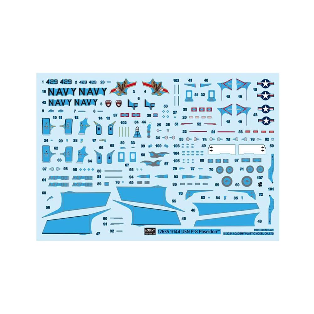 Academy Americký Poseidon Plastikový model Kit 12635 1/144 P-8 (Letoun)