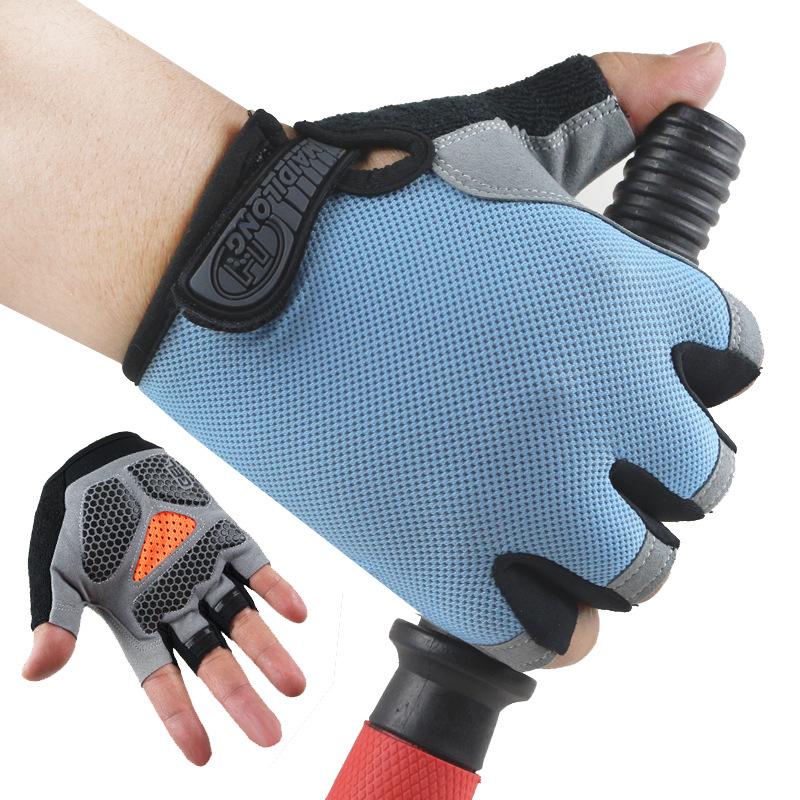 Cycling Half-finger Gloves Velcro Sunscreen Men and Women Non-slip Summer Bicycle Pads Fitness Fishing Gloves