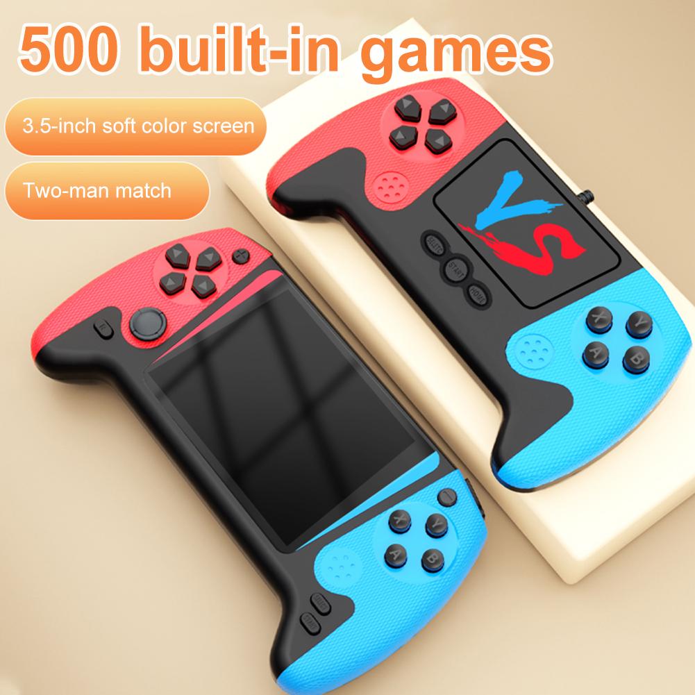 Retro Handheld Game Console 3.5inch LCD Screen Built-in 500 Games Gaming Console TV Connect Portable Game Console for 2 Players