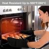 6pcs Oven Mitts and Pot Holders,Kitchen Oven Glove High Heat Resistant 500 Degree Extra Long Oven Mitts and Potholder with Non-Slip Silicone Surface