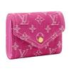 Louis Vuitton Victorine Denim Monogram Wallet Women Wallet Gold Purple M27707