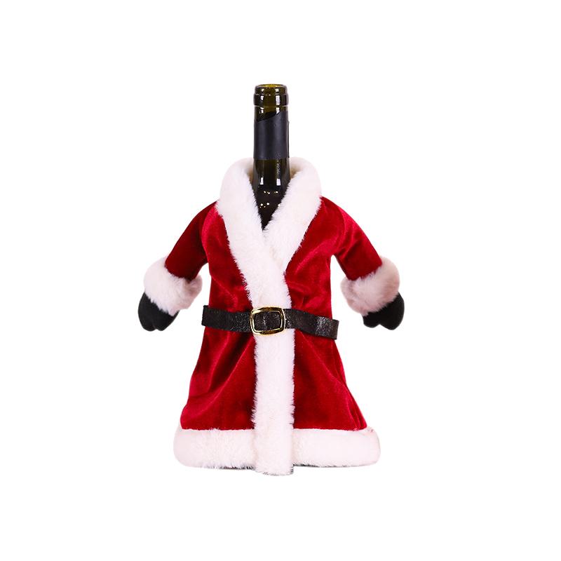 

Стиль платья Чехлы для рождественских бутылок красного вина Пальто Санта-Клауса Чехол для шампанского для Рождественской домашней вечеринки Украшение для обеденного стола