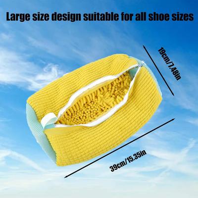 New 2pcs Reusable Shoe Washing Bags for Washing Machine All Shoe Types (Yellow)