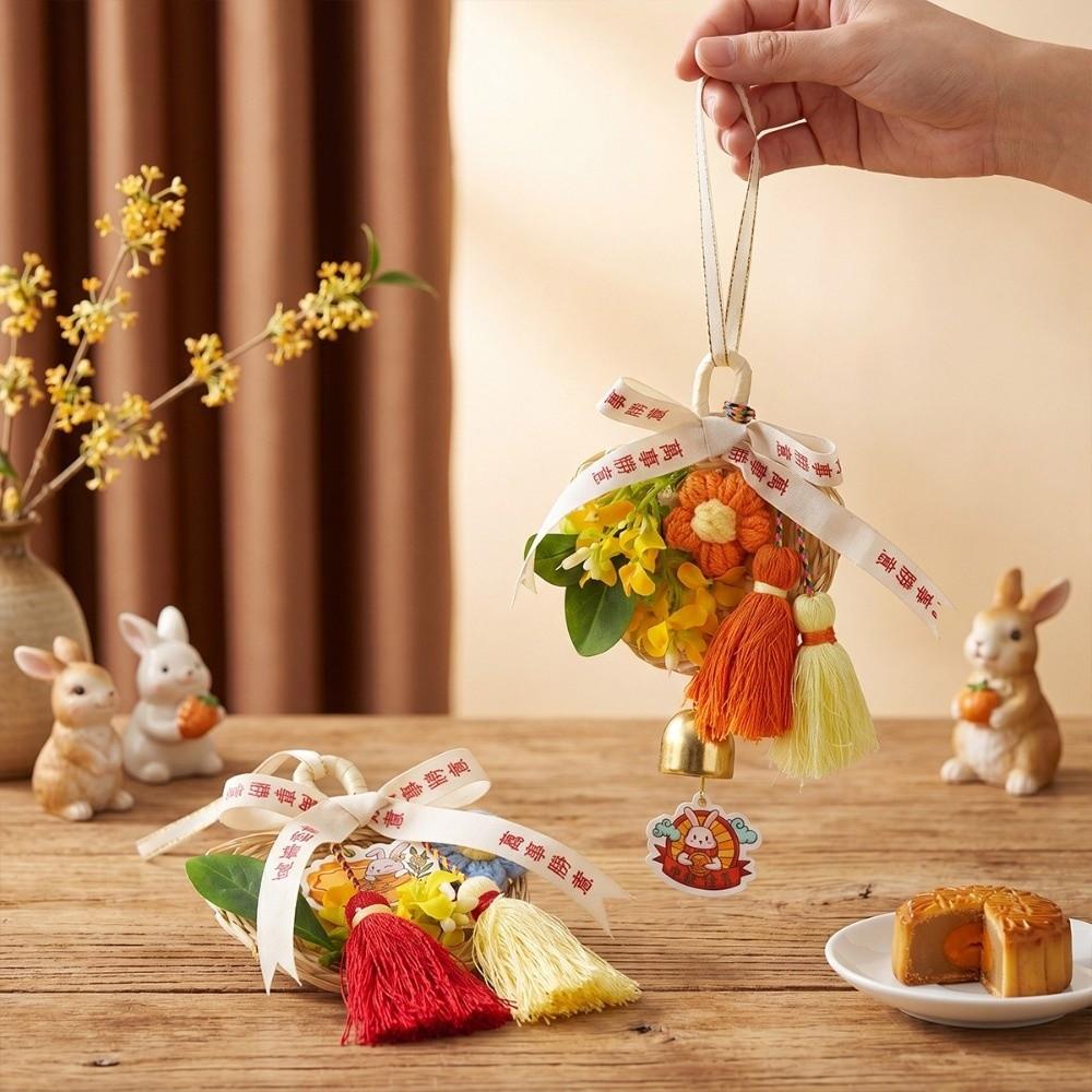 Material Kit Flower Tassel Hanging Handmade Moon Festival Pendants Holiday Gift
