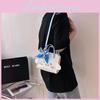 Cute Trendy White Shoulder Bag For Women Summer 2023 Pu Leather Crossbody