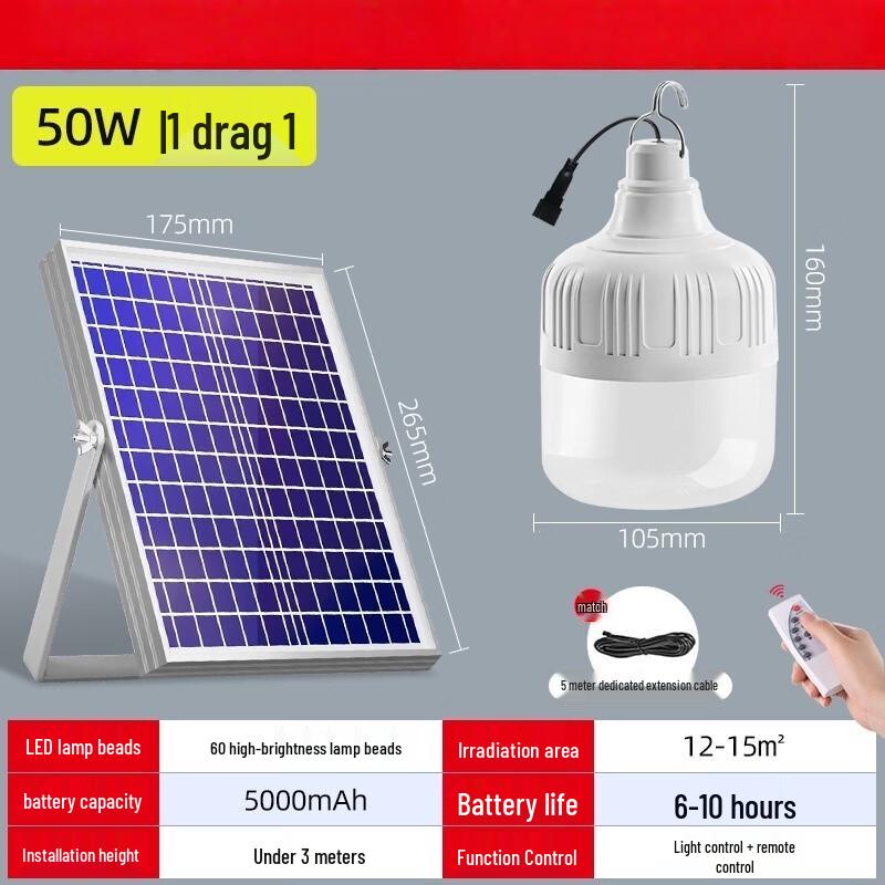 UOSU Tragbarer Solar-LED-Flutlichtstrahler