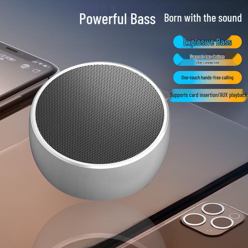 BS01 Portable Bluetooth Car Subwoofer: 3D Surround Sound, High-Quality Outdoor Speaker with Large Volume.