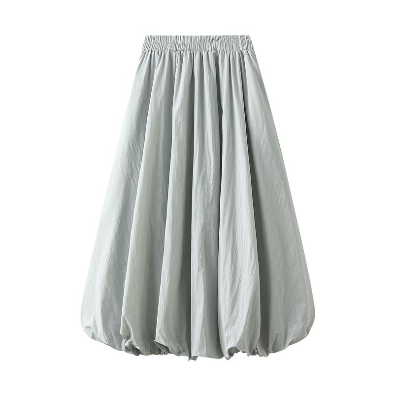 High-waisted Lantern Skirt Skirt High Waist Bud Lantern Dress Skirt Mid-Length Skirt for Women