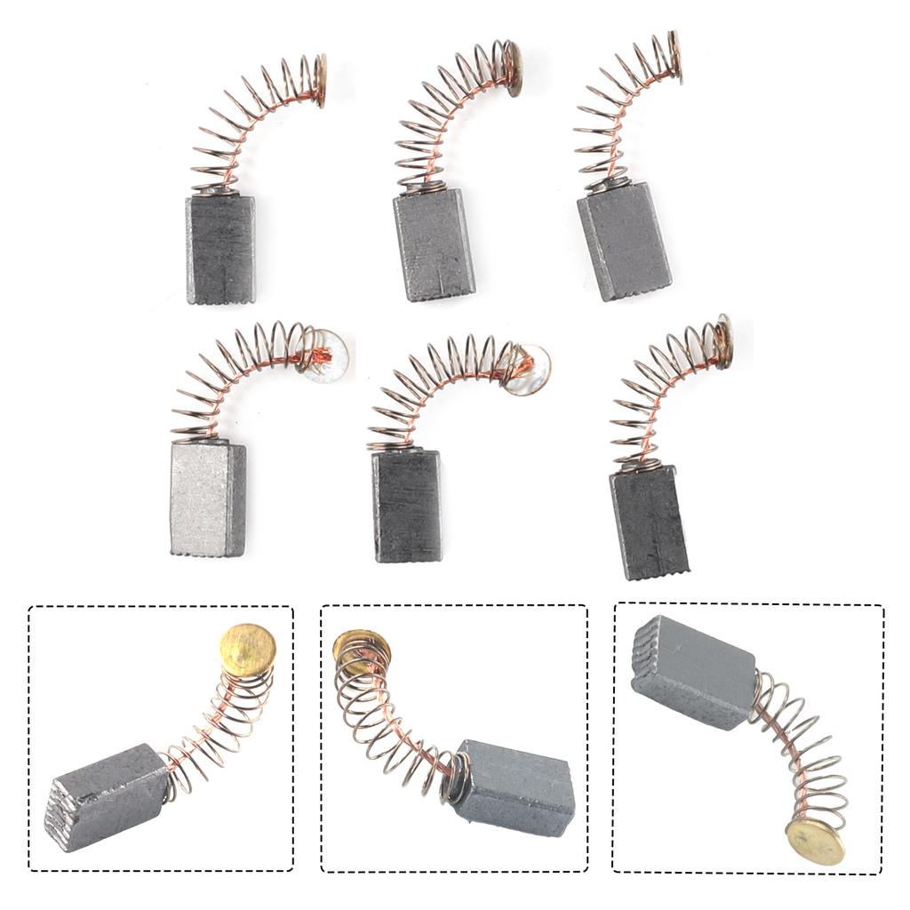 Replacement Carbon Brushes 6pcs For Electric Hair Dryers Kit Set Trimmers Alternatives Carbon+Metal High Quality