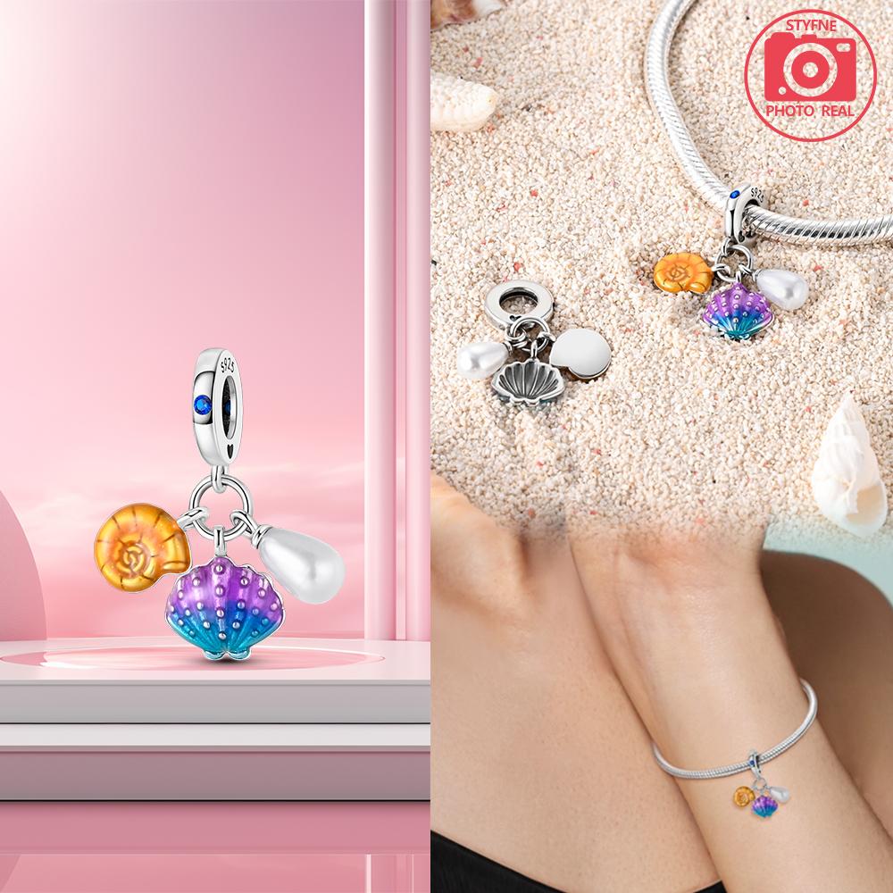 Copper Charms Starfish Crab Pearl Pendant For Dangle Pendant Bead Jewelry Beads  New Gifts For Women