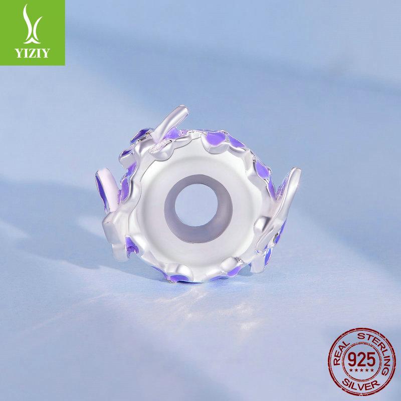 Design Gradual Change Oil Drop Butterfly Silicone Positioning Beads Exquisite And Elegant S925 Silver Bracelet Beads