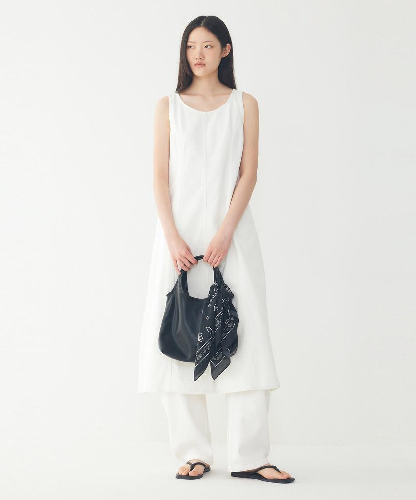 STUDIO TOMBOY Denim Slim Sleeveless Dress_White 9106241203