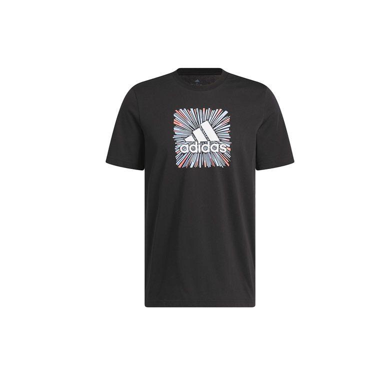 Adidas T Shirts Men's Black Crew Neck Moderate Straight Fit HS2533