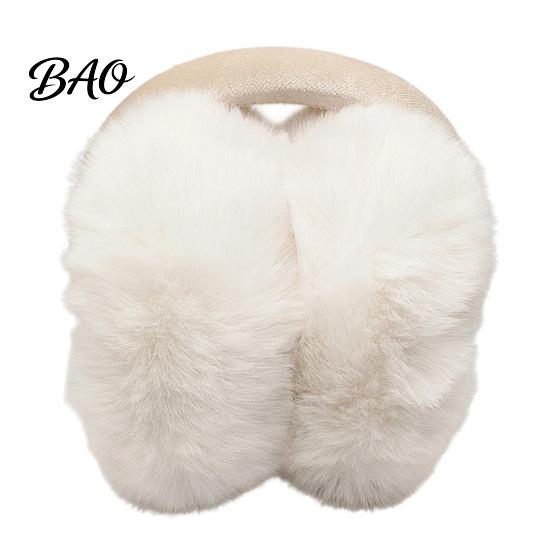 Thick Long Velvet Ear Warmer Women's Winter Muffs, Soft Faux Rabbit Fur Warmers for Breathable Thermal Muffs Sports Commuting, Plush Fluffy