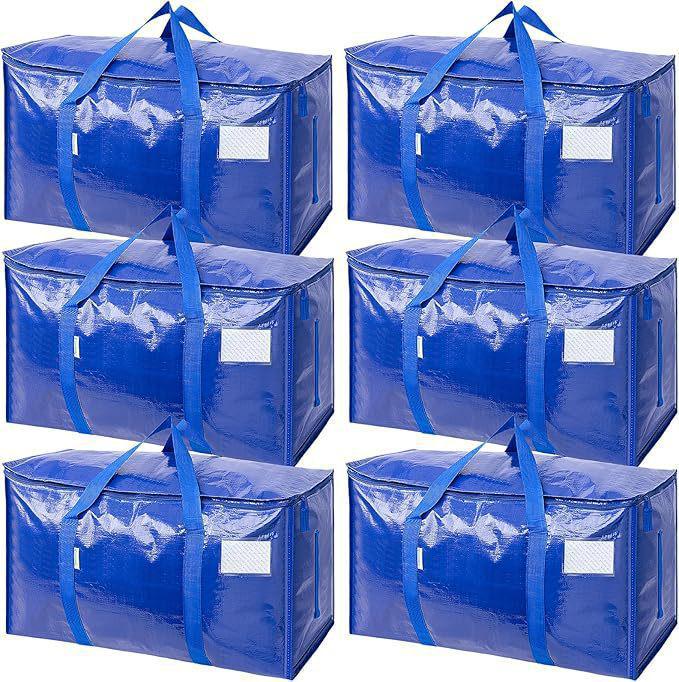 Clear PE Moving Bag with Card Slot, Large Capacity, Reinforced and Durable