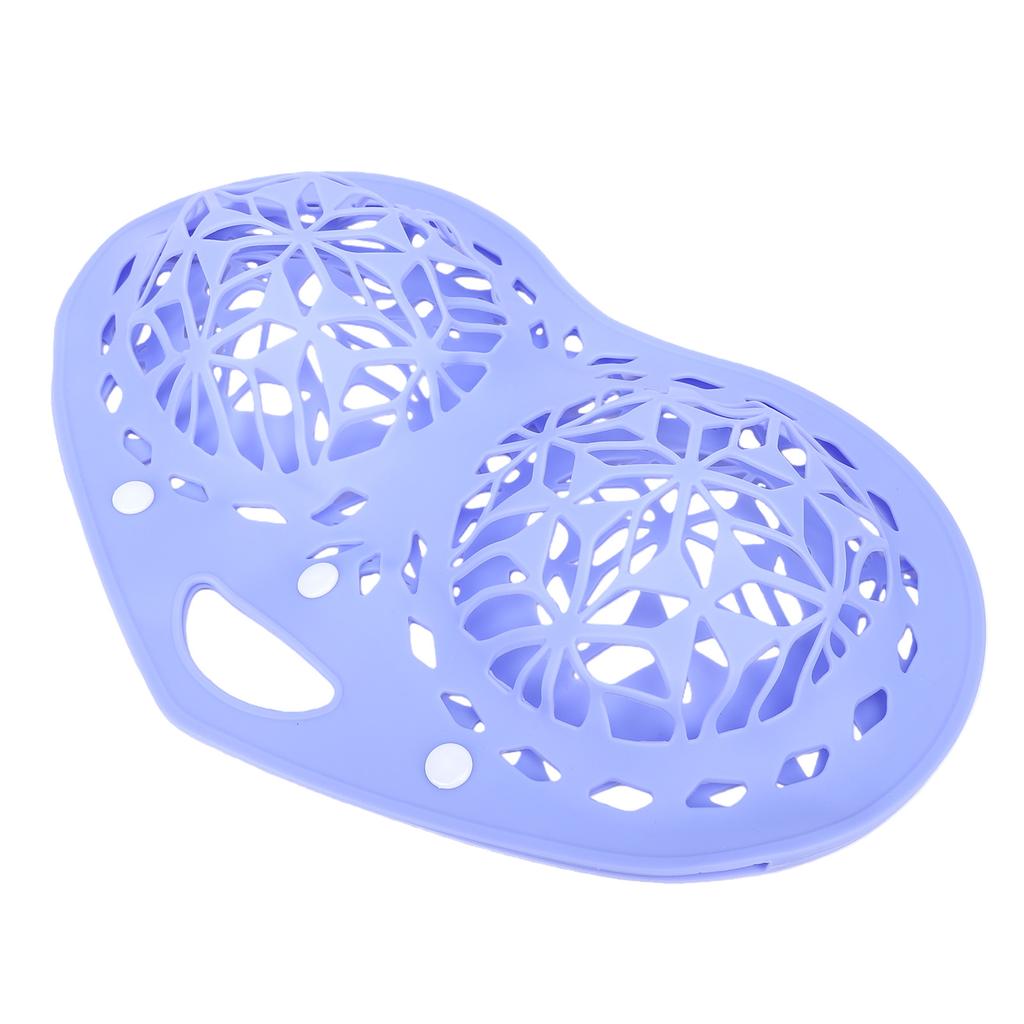Silicone Bra Wash Bag Laundry Bag with Button Closure and Hanging Loop for Washing Machine Purple