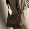 Autumn 2025 Women's Large Woven Crossbody Tote: Solid Color Handheld & Shoulder Bag