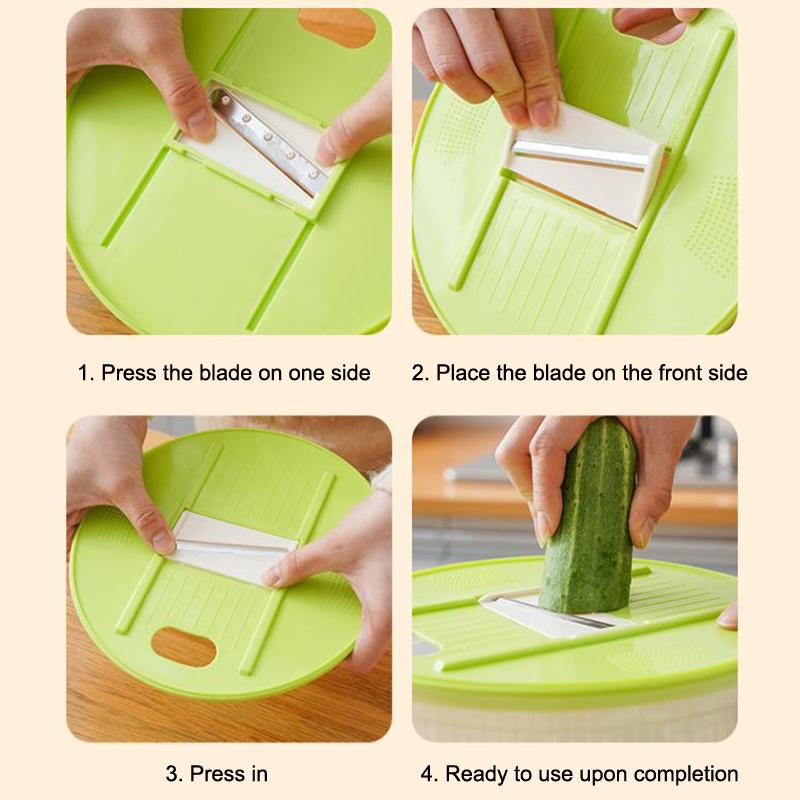 Household Salad Dryer Salad Spinner Vegetable Dehydrator Multi-Function Absorbent Basket Manual Vegetable Dryer Kitchen