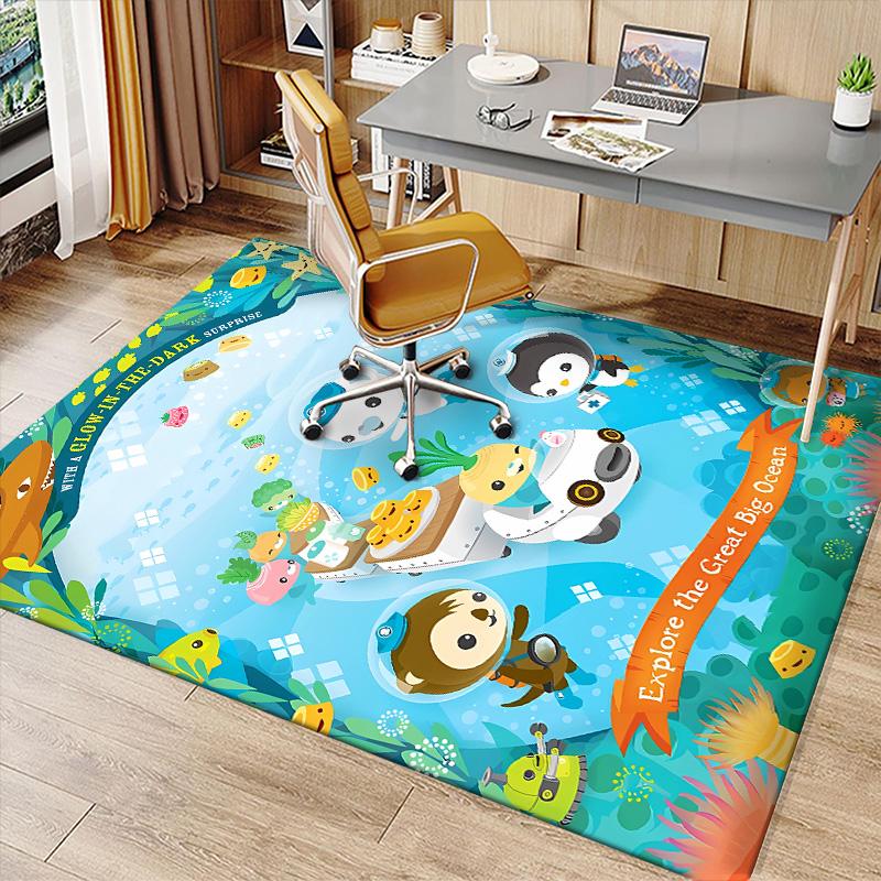 The Octonauts4 Printed Absorbent Washable Carpet, Non-Slip Bathroom Mats, Kitchen Rugs, Yoga Mat,Living Room Entrance, Camping Picnic Rugs