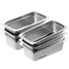 6 Pack 1/3 Size Hotel Pans Steam Table Pan Stainless Steel 4" Deep