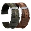 Pulseira de Relógio em Lona de Nylon Trama Macia Pulseira Universal de Couro para Homens Mulheres Pulseira de Relógio Esportivo 18mm 20mm 22mm 24mm