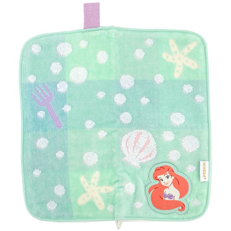 Disney Dot A secret pouch that looks like a with a zipper Pouch towel, (Ariel)