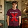 Generation X Gegründet 1979 Rotes X T-Shirt Strand Vintage T-Shirts Reine Baumwolle Beliebtes T-Shirt Für Unisex Lässige Oberteile