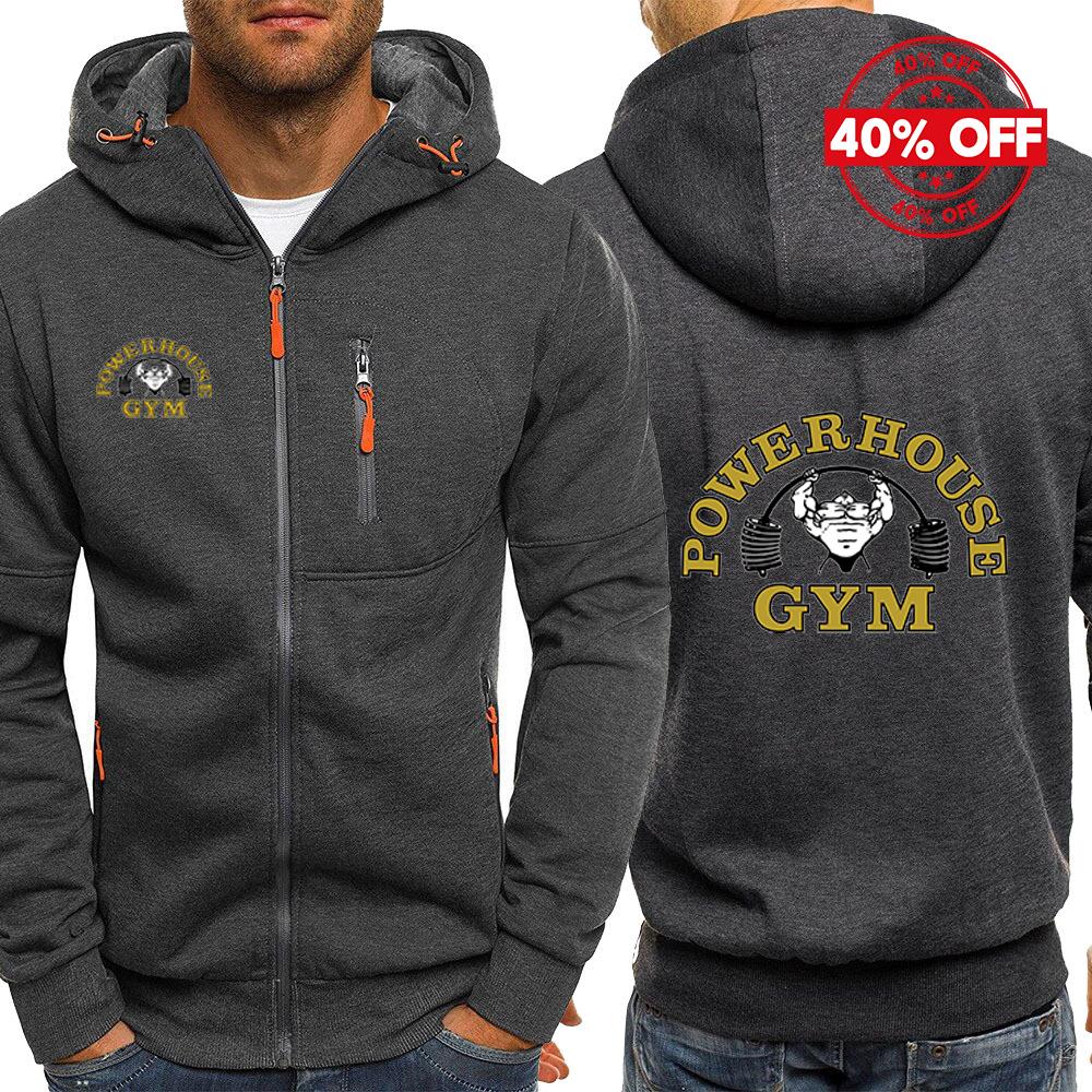 2026 Unisex Hoodies Hooded Spring Autumn Man's Jacket Long Sleeve Zipper Design Powerhouse Gym Logo Logo Print Slim Fit Casual Coat