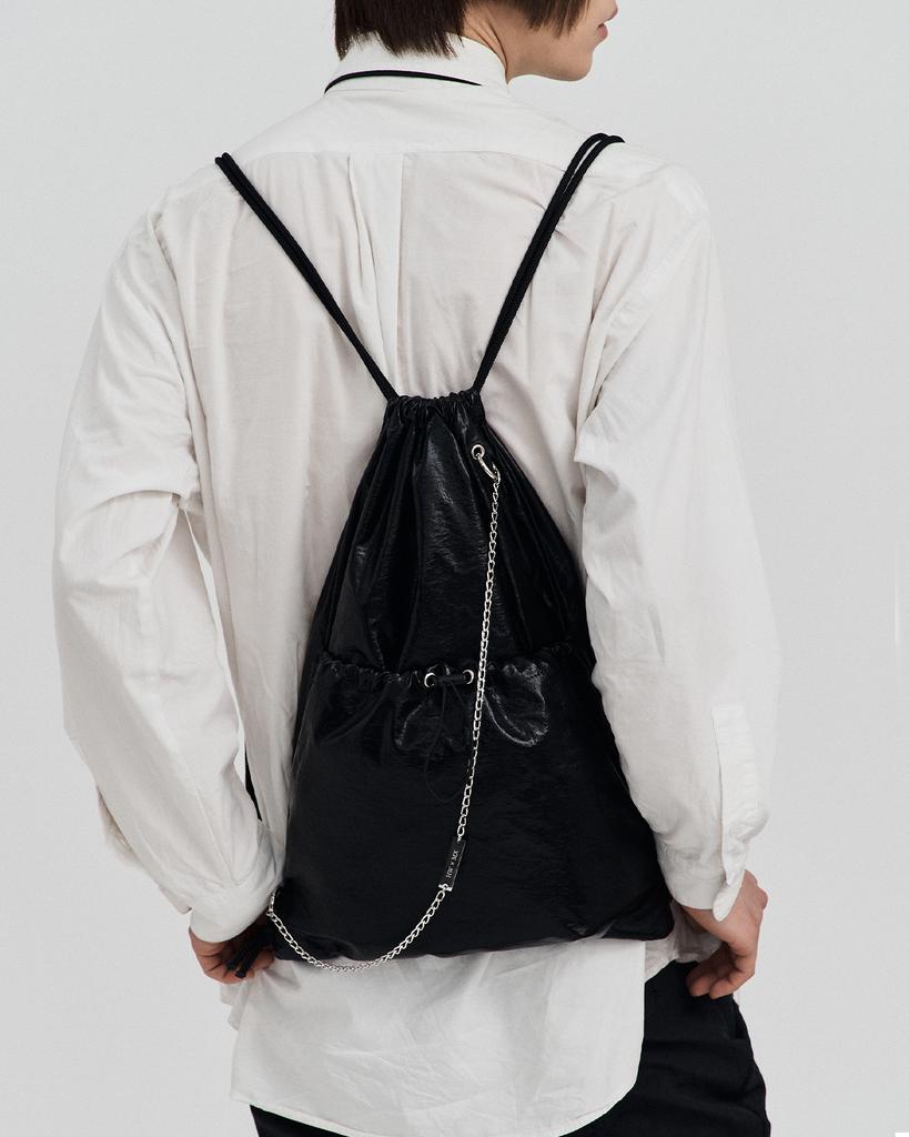Hawha X Monoflux High-Gloss Chain Gym Bag Black