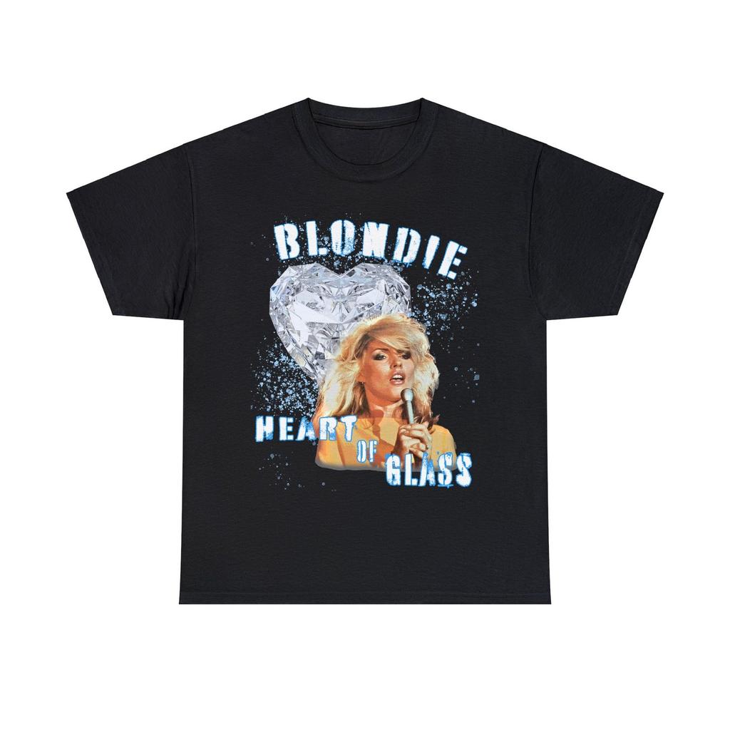 Blondie Heart of Glass Retrò Anni '70 Classic Rock Band Maglietta Musicale