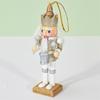 Stylish Nutcrackers Display Ornament Unique Wood Nutcrackers Desk Decoration with Gold and Silver Highlight for Party