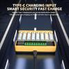 8 Slot Fast Brilliant Charger LCD Screen Type C Port Overcharge Security For Rechargeable Batteries