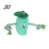Plush Vegetable Toy Stuffed Dog Toy, Interactive Squeaky Chew Carrot Eggplant Aggressive Chewer Green Pepper with Rope Arm for Tug-of-war, Small