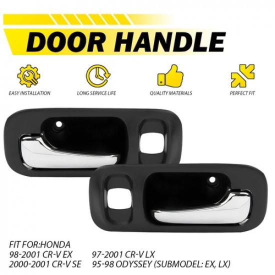 2Pcs Car Inner Door Front Pull Handle Armrest For Honda CR-V EOOH