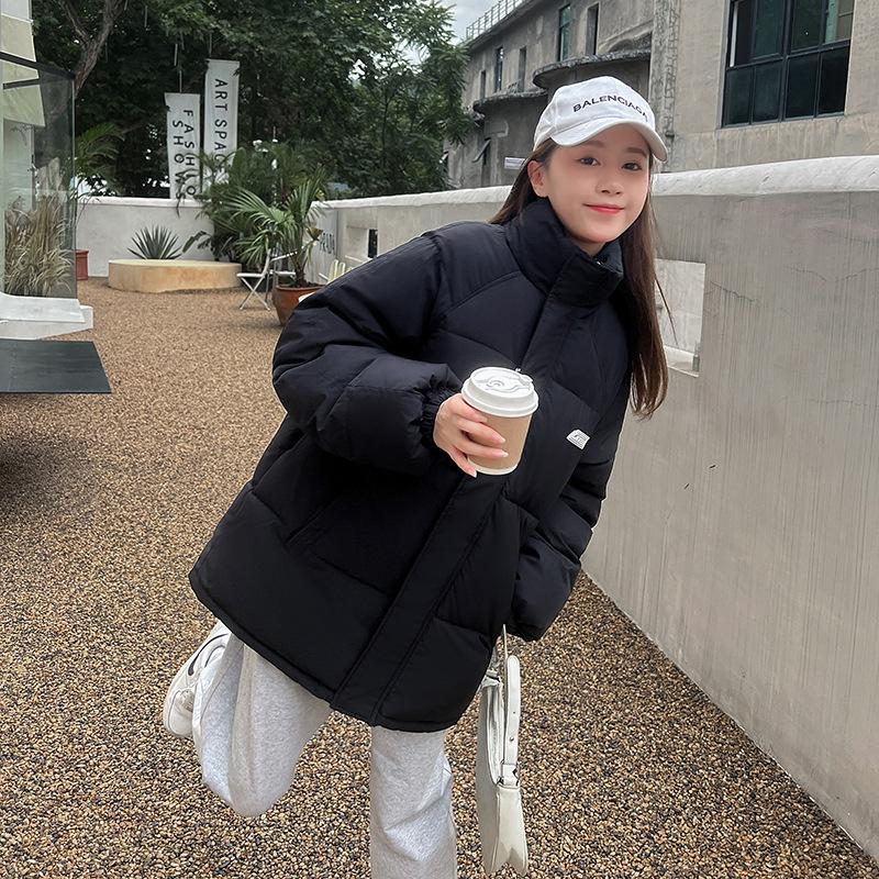 Women's Down Cotton-padded Winter Clothes, Loose Stand-up Collar Short Cotton-padded Clothes Thickened Students
