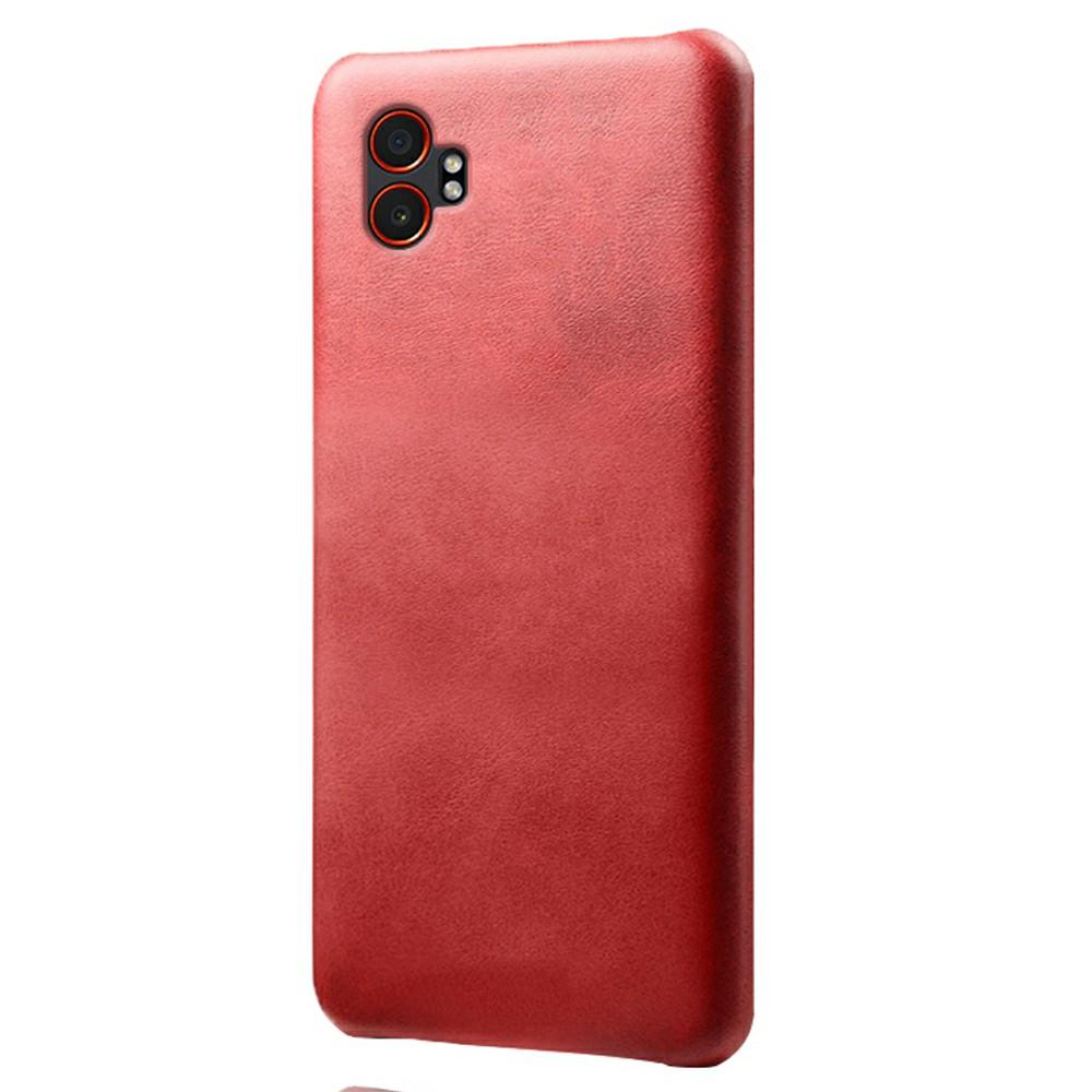 For Samsung Galaxy XCover7 Pro Case Calf Texture PU Leather Hard PC Protective Phone Cover