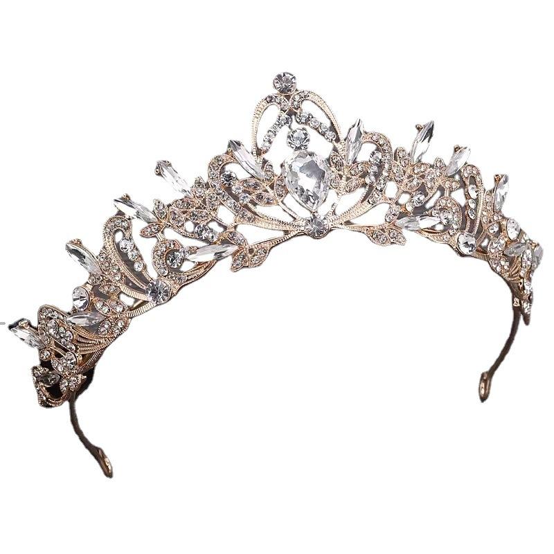 Braut zubehör hochzeit stirnband barock legierung strass krone fotografie foto haar zubehör braut krone