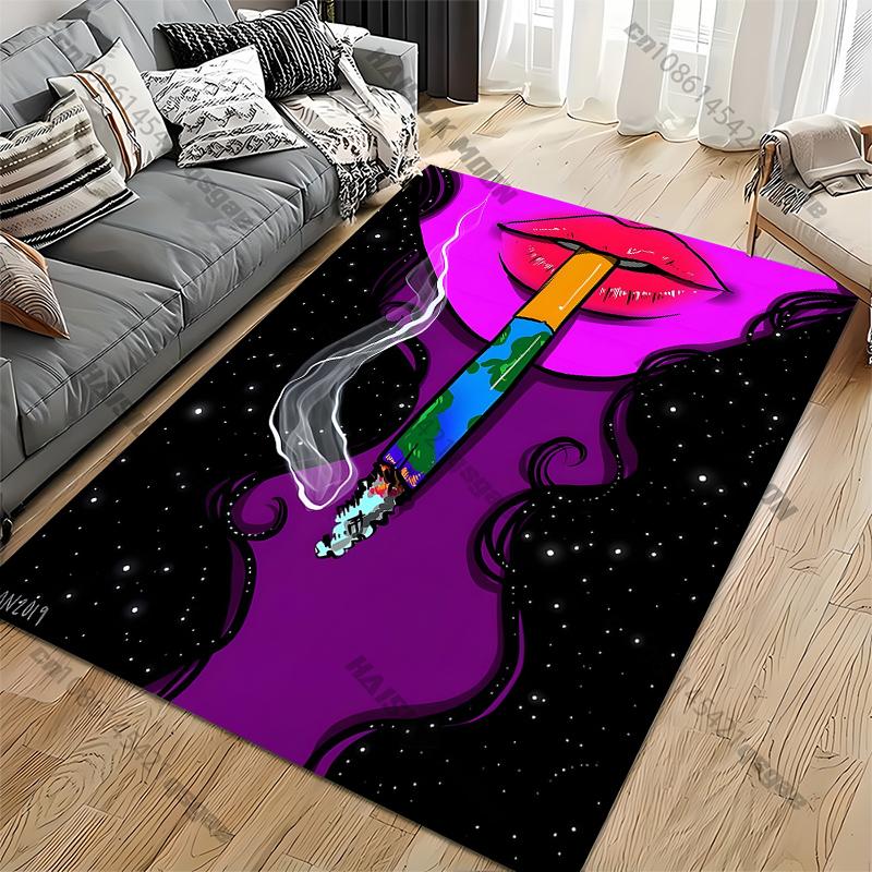 

15 Size Cartoon Abstract Smoking Carpet for Living Room Home Decor Large Area Rug Bedroom Floor Rug Non-slip Easy Washable Mat 40x60cm