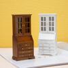 1Pc Wooden Mini Miniature Cabinet Ornament For Crafts Decor Kitchen Miniatures 1/12 Scale Pretend Play Photography