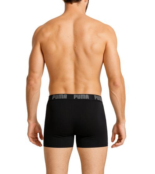 Puma Men Basic Boxer 2-Pack black gray [521015001 691] size M