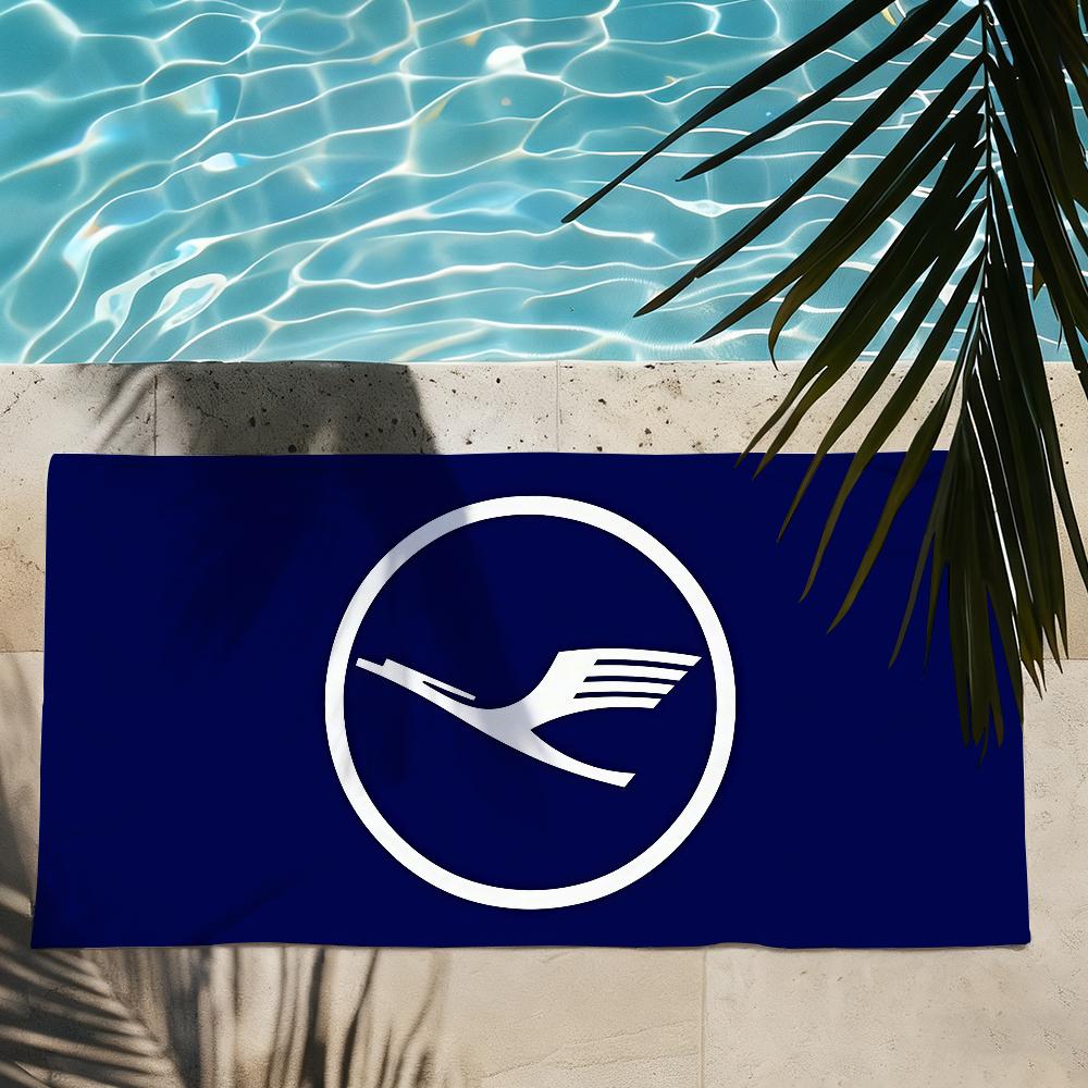 Fashion print L-Lufthansa Towel Drying Bath Towel Applicable To Light Swimming Camping Yoga Beach Out