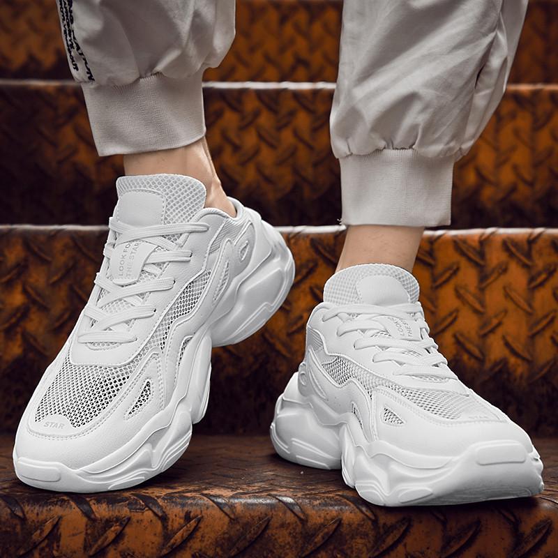 Brand Design Chunky Sneakers Men Summer Large-mesh Sports Shoes Women Simple Shoes Students Outdoor Walking Shoes Lady Footwear