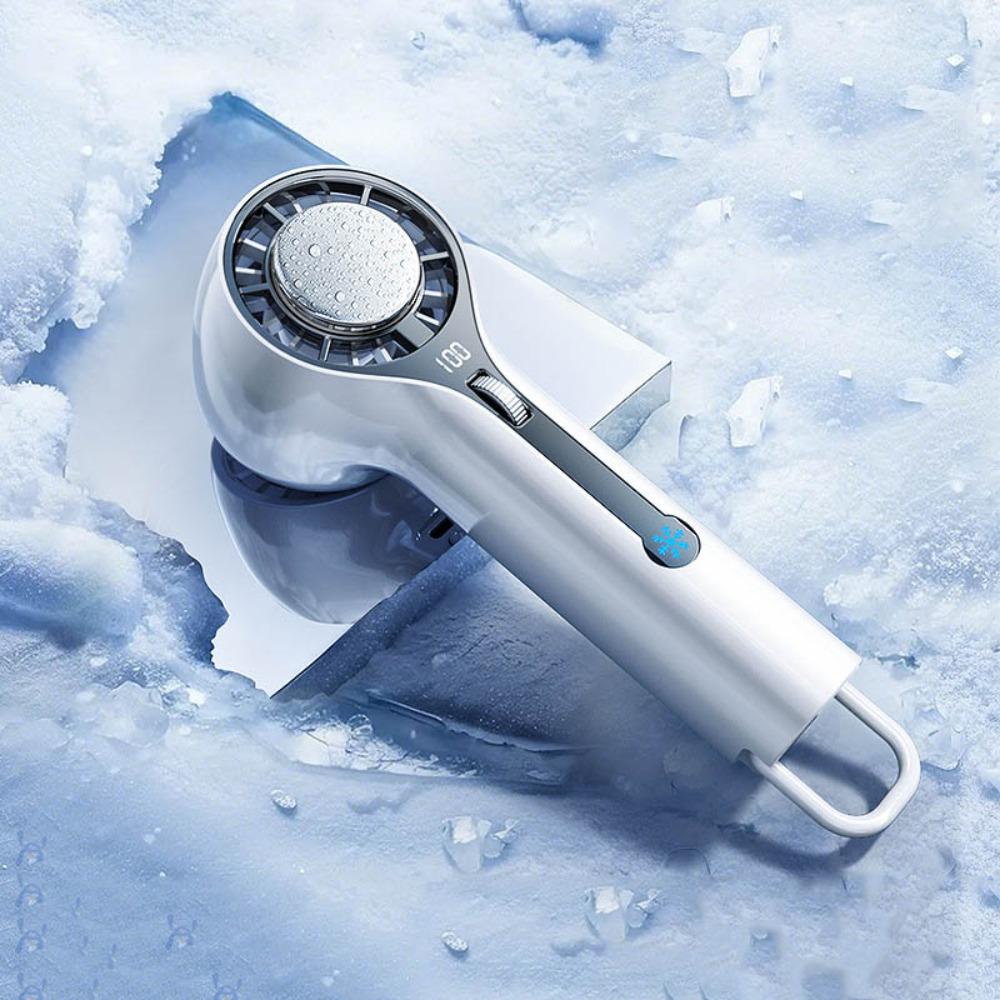 Rechargeable Ice Sensation Cold Fan Adjustable Cooling Fan Portable Mini Pocket Fan Travel