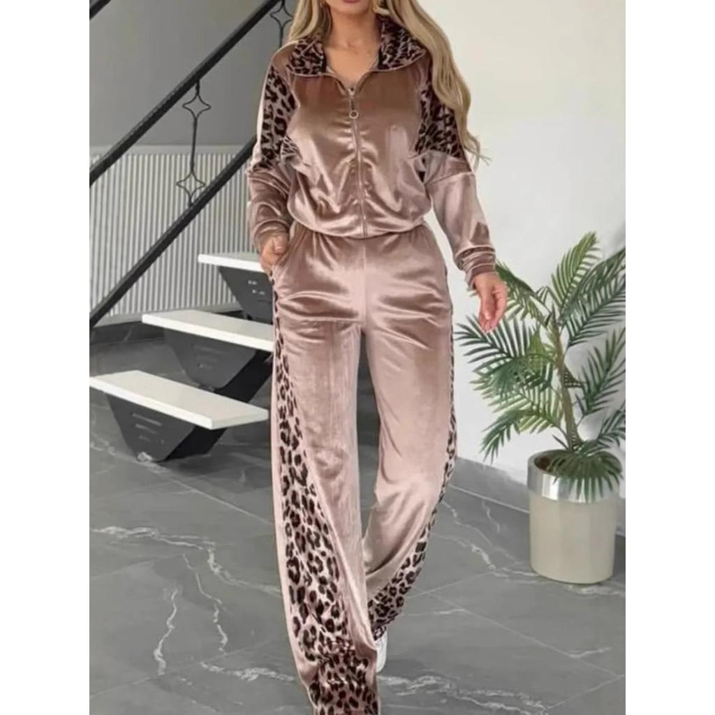 Zweiteilige Sets Damen Hosen-Set Passende Sets Kurzarm Y2k Streetwear Oberteile Tasche Lange Hosen Lässig Locker Hohe Taille Sommer