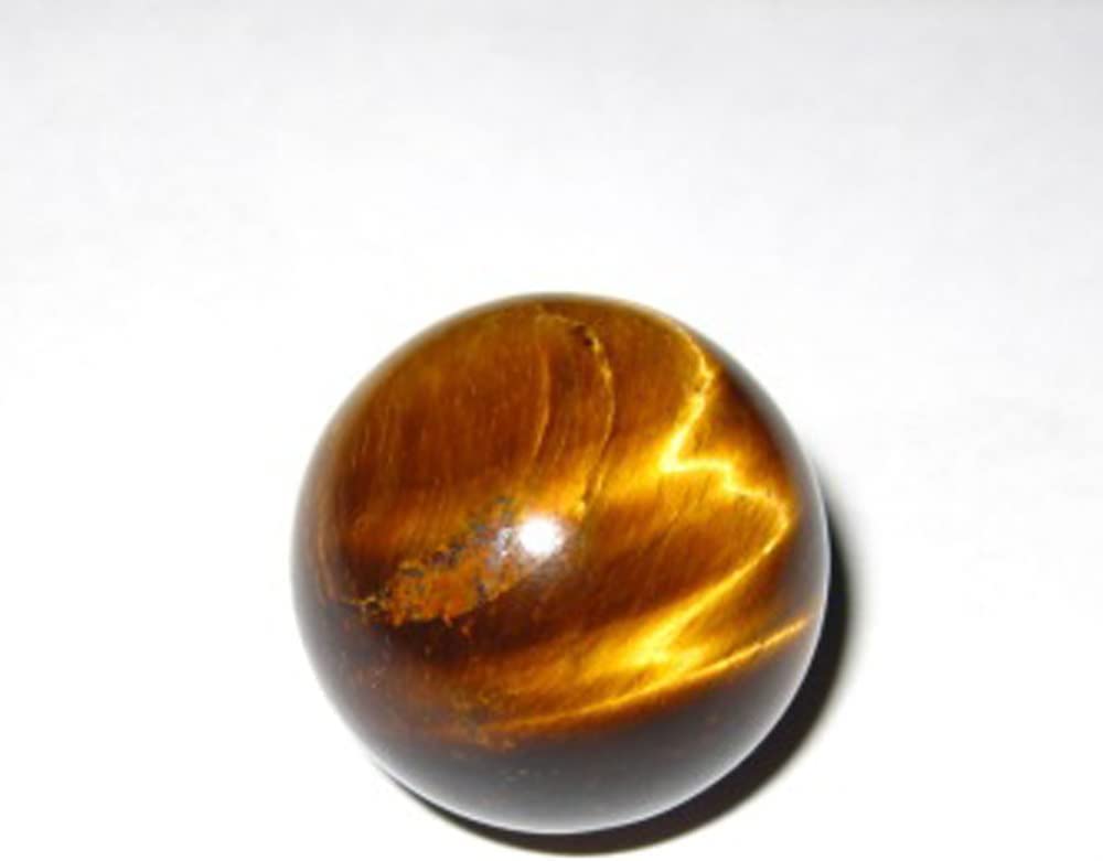 SCIENCE Natural Tiger Eye Crystal Ball, Tiger Eye, Round, Approx. 20mm, Origin: South Africa. Power Stone, Golden Tiger Eye Crystal Ball.